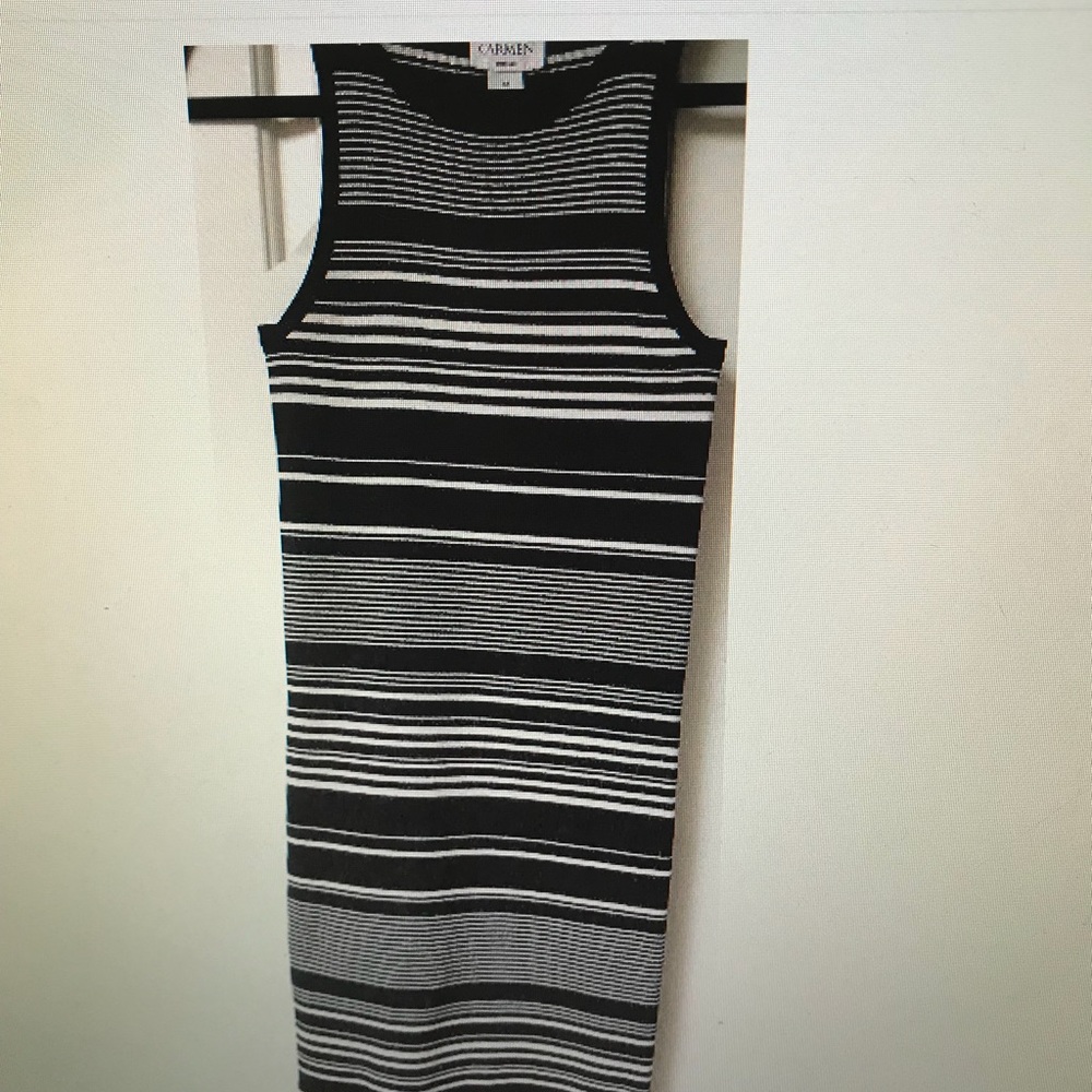 Carmen Marc Valvo black/white dress